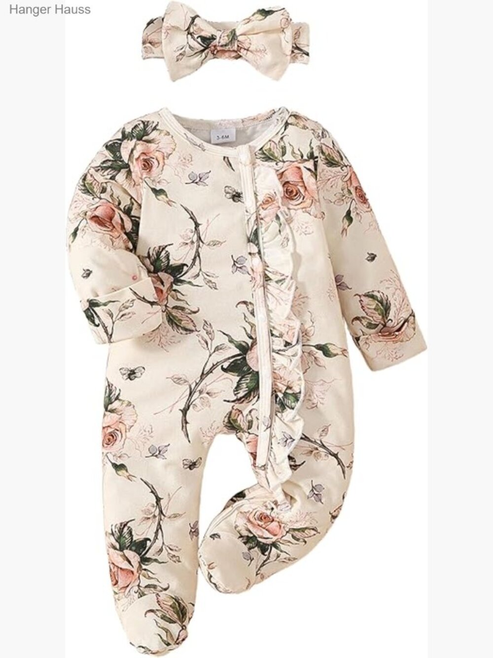 Newborn Baby Girl Ruffle Jumpsuit Romper Coming Home Outfit